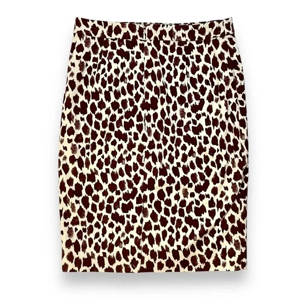 NWT J.Crew Giraffe Print No 2 Pencil Skirt - Picture 6 of 6